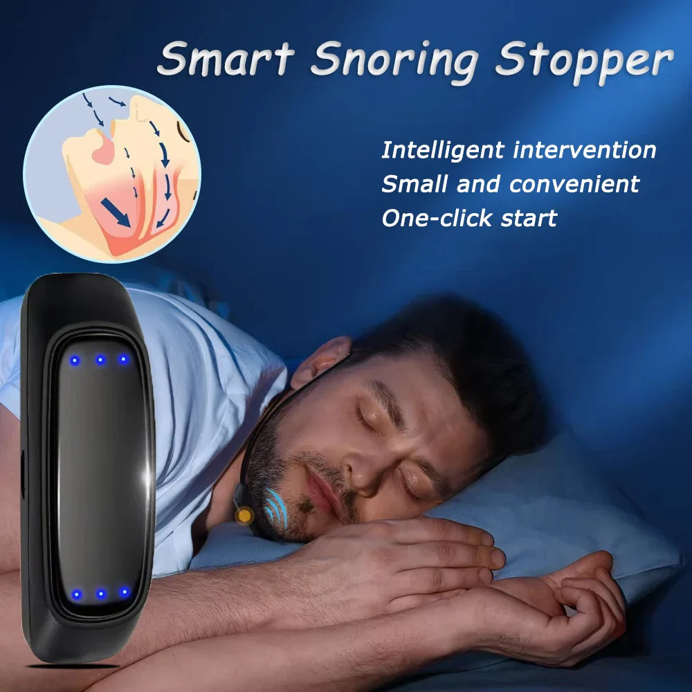 SnoreEase™ EMS Anti-Snoring Device – Smart Breathing Support Stopper