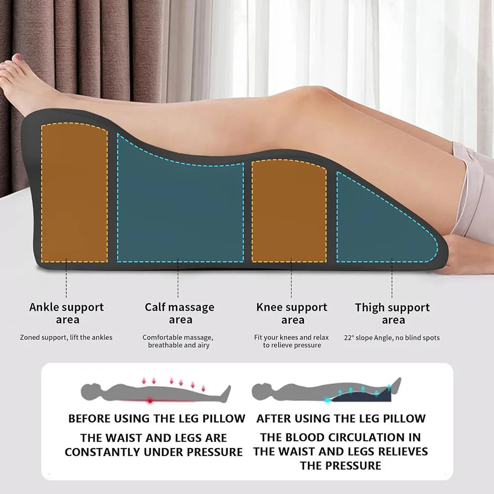 SleepEase™ Ergonomic Bed Wedge Pillow – Support & Comfort