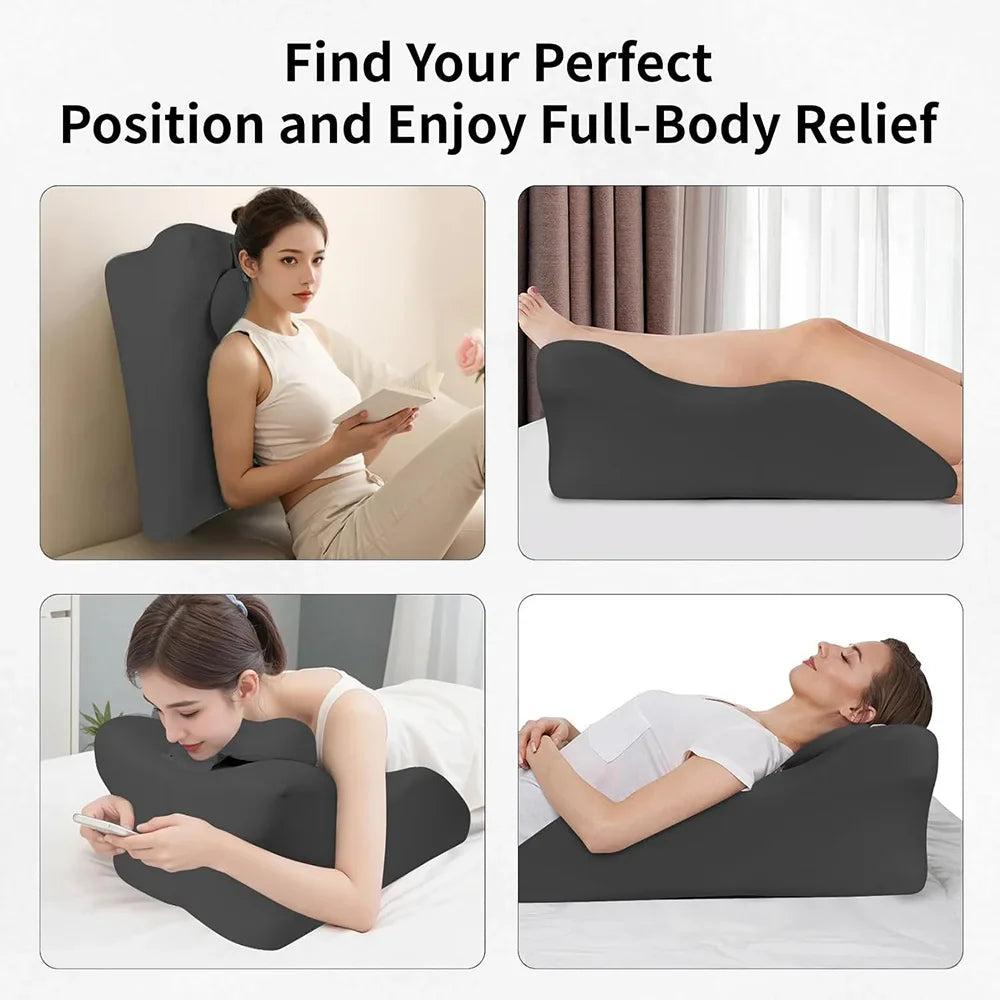 SleepEase™ Ergonomic Bed Wedge Pillow – Support & Comfort