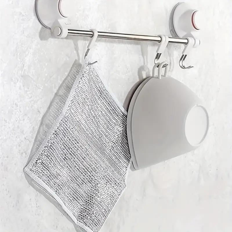 20 Counts Multipurpose Wire Dishwashing Rags,Double-Layer Dishwashing Cloth, Non-Scratch Wire Dishcloth Forkitchen,Gift Double Layer Cleaning Hand