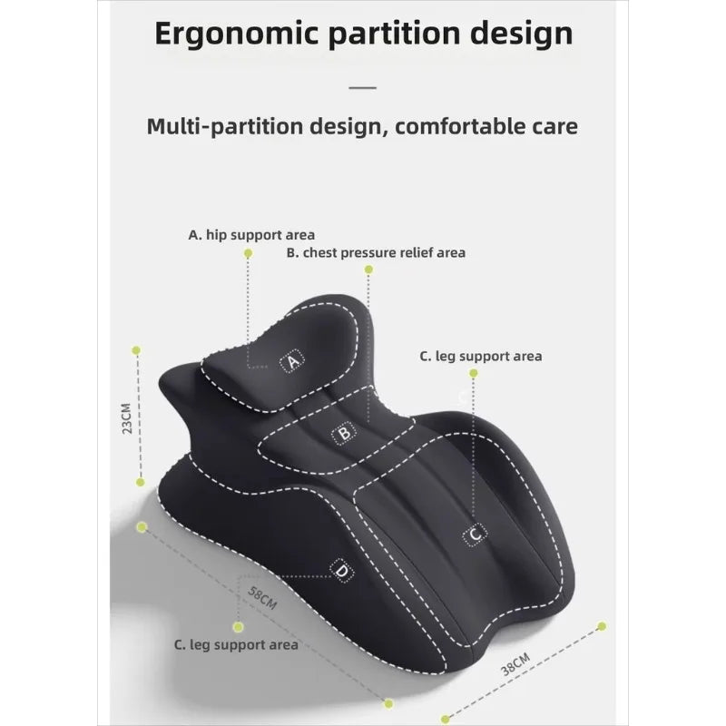 ProneLuxe™ Memory-Foam Face-Down Ergonomic Bed Pillow