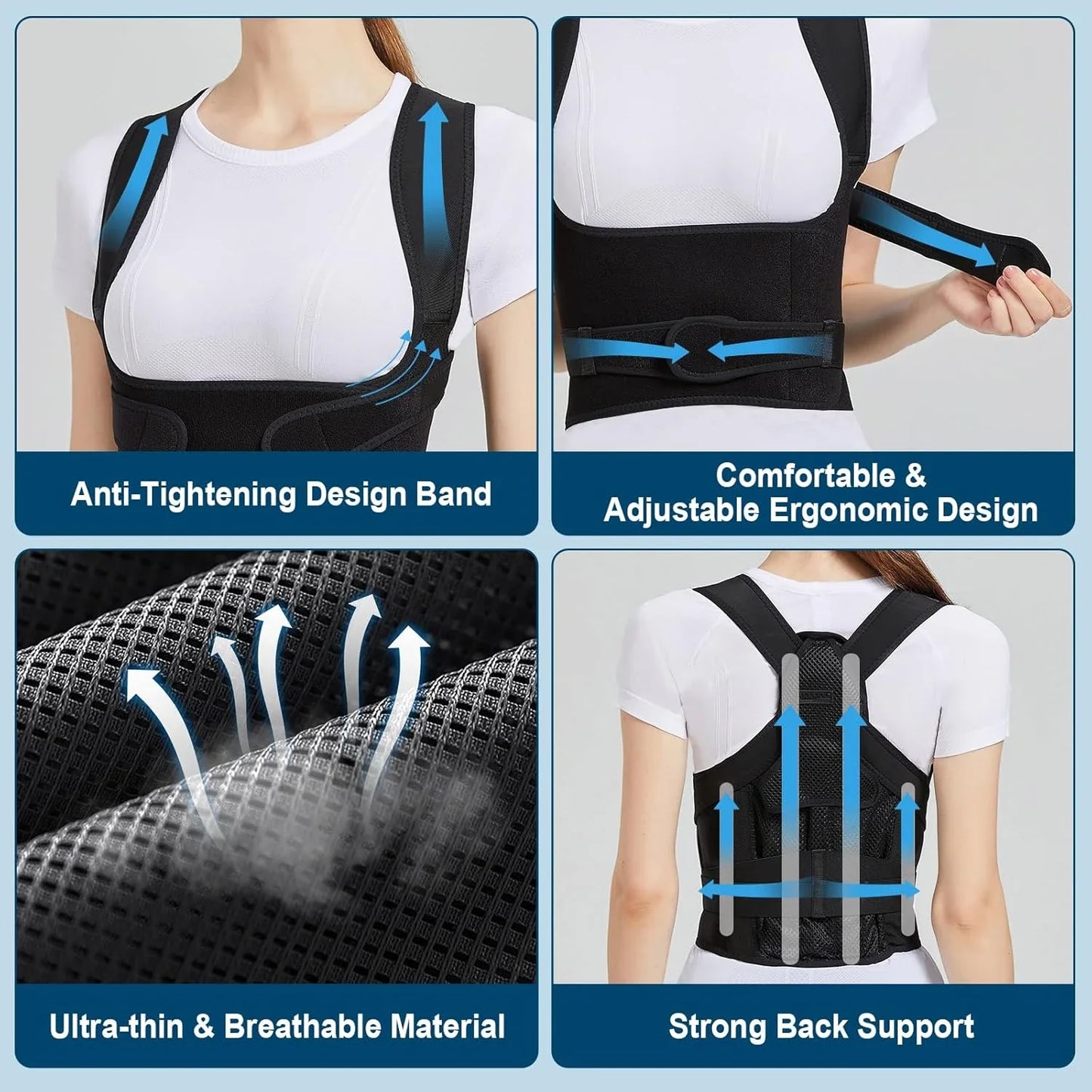 FemAlign™ Full Back Posture Corrector – Comfortable Support for Women