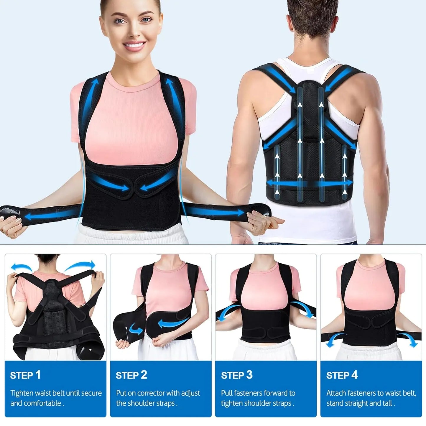 FemAlign™ Full Back Posture Corrector – Comfortable Support for Women
