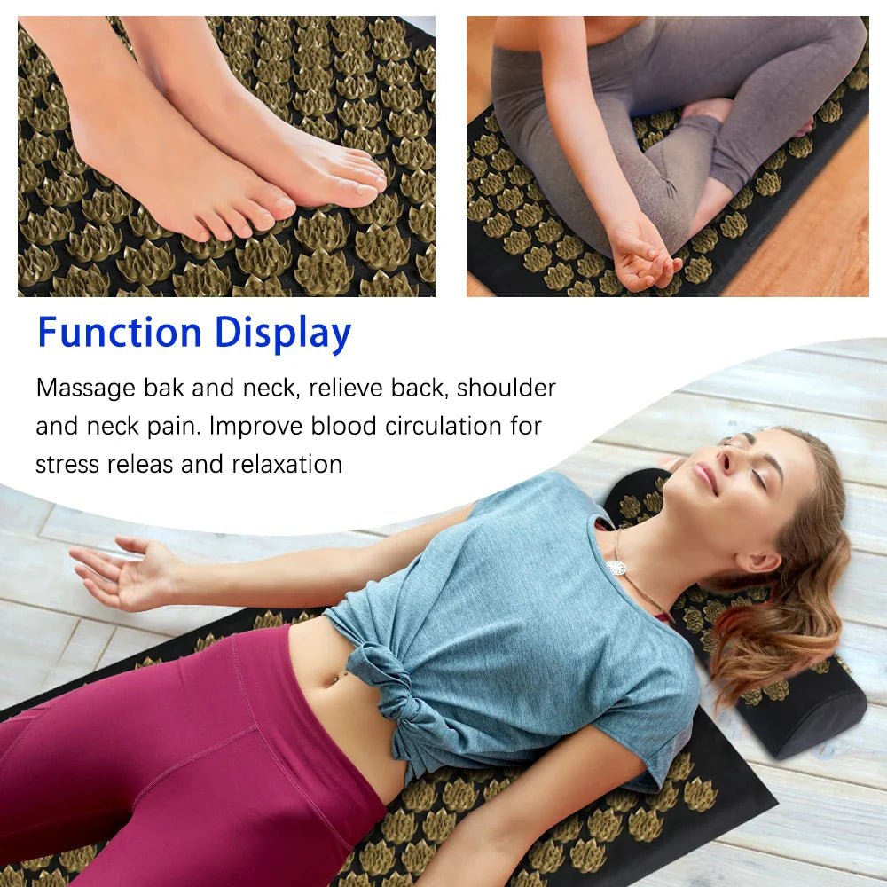KuzneMat™ Acupressure Mat – Pain Relief & Muscle Relaxation