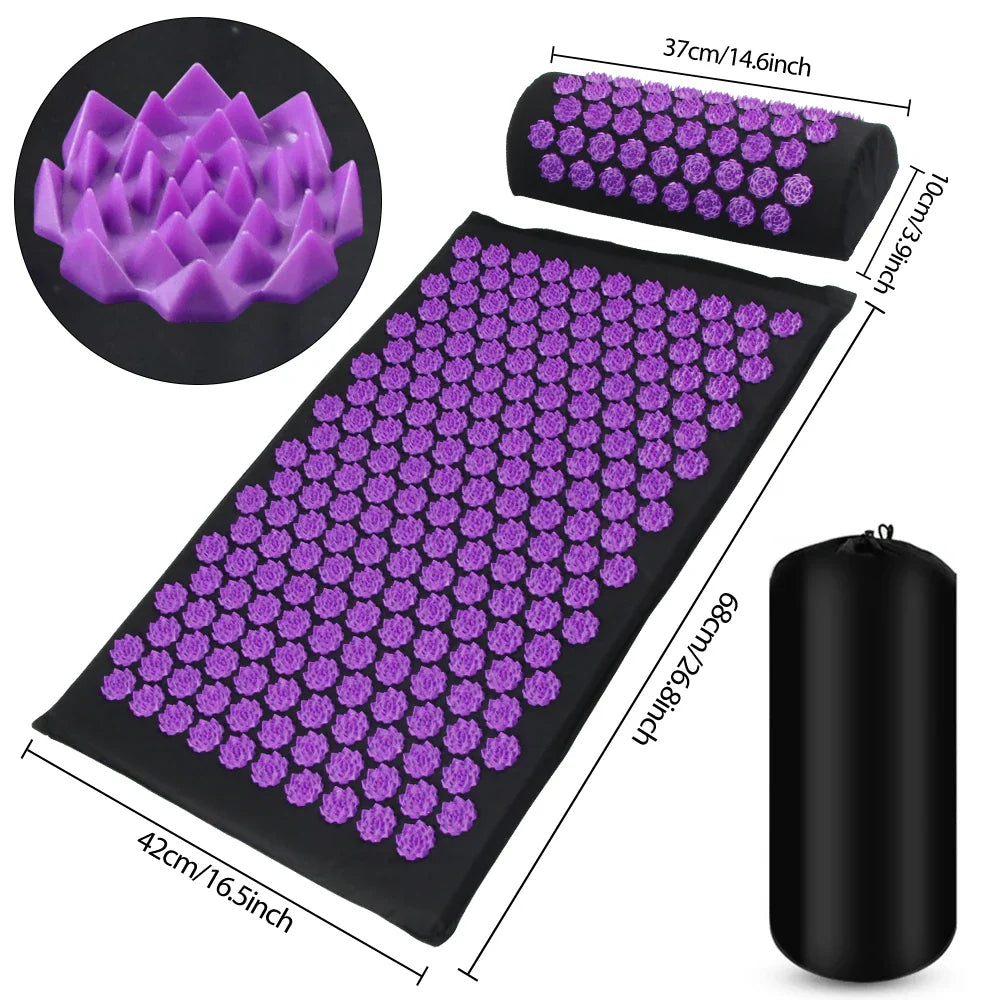KuzneMat™ Acupressure Mat – Pain Relief & Muscle Relaxation