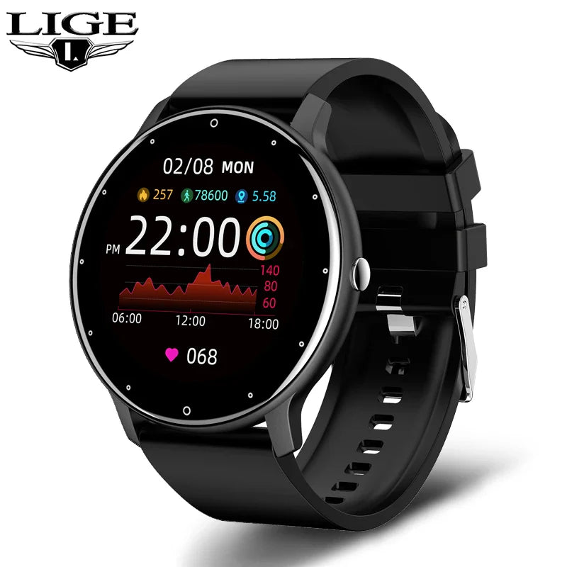 AquaSport™ Waterproof Smartwatch – Rose Gold Mesh Band & Fitness Tracker