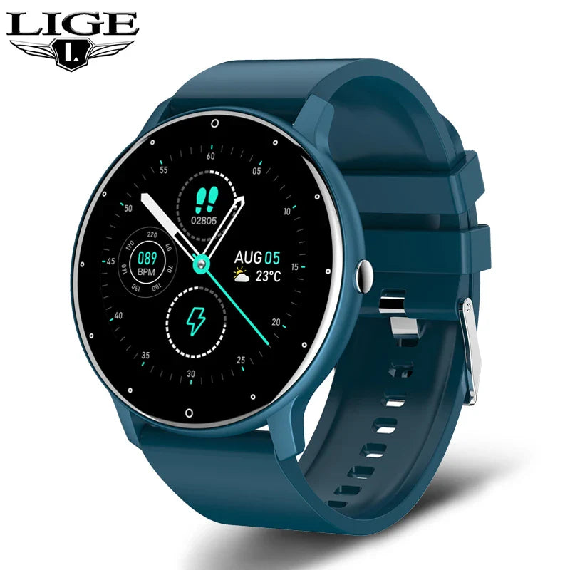AquaSport™ Waterproof Smartwatch – Rose Gold Mesh Band & Fitness Tracker