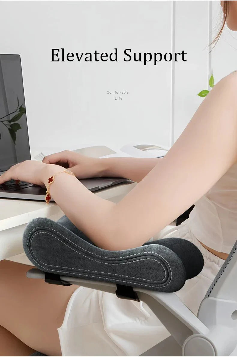 CushioRest™ Memory Foam Armrest Pads – Ergonomic Chair Cushion for Elbow & Arm Comfort