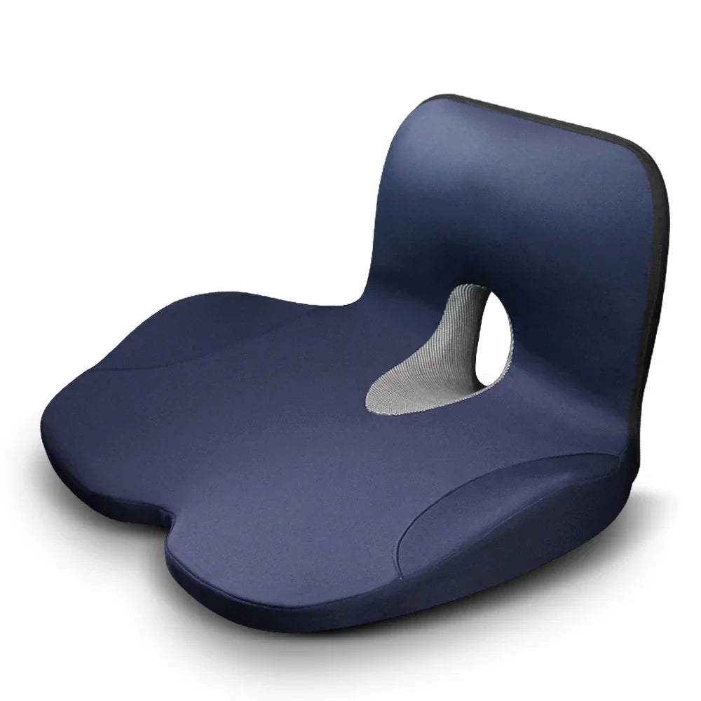 Memory Foam Office Chair Cushion with Ergonomic Backrest Support