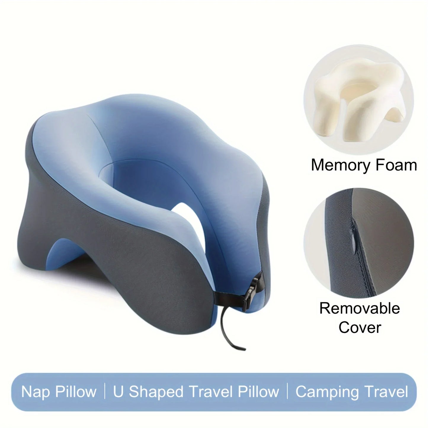 U-Shaped Travel Pillow – Multi-Functional Neck Support Cushion for Comfort & Relaxation