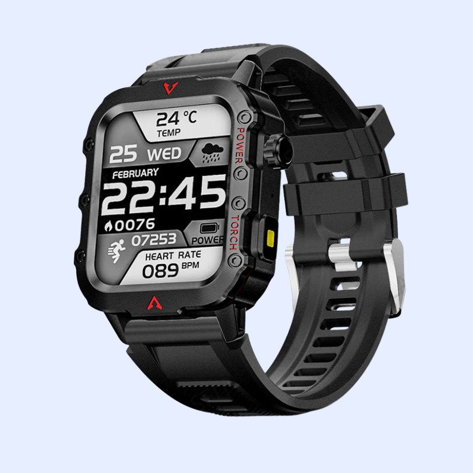 TactiGear™ Outdoor Military Smartwatch – Multi-Sports & Fitness Tracker