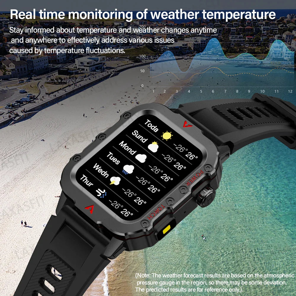 TactiGear™ Outdoor Military Smartwatch – Multi-Sports & Fitness Tracker