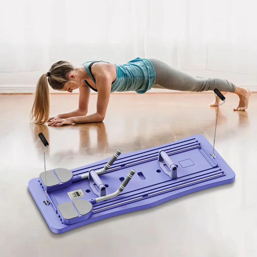 CoreFlex™ Foldable Pilates Reformer Push-Up Board – Non-Slip Ab Workout & Fitness Training Machine