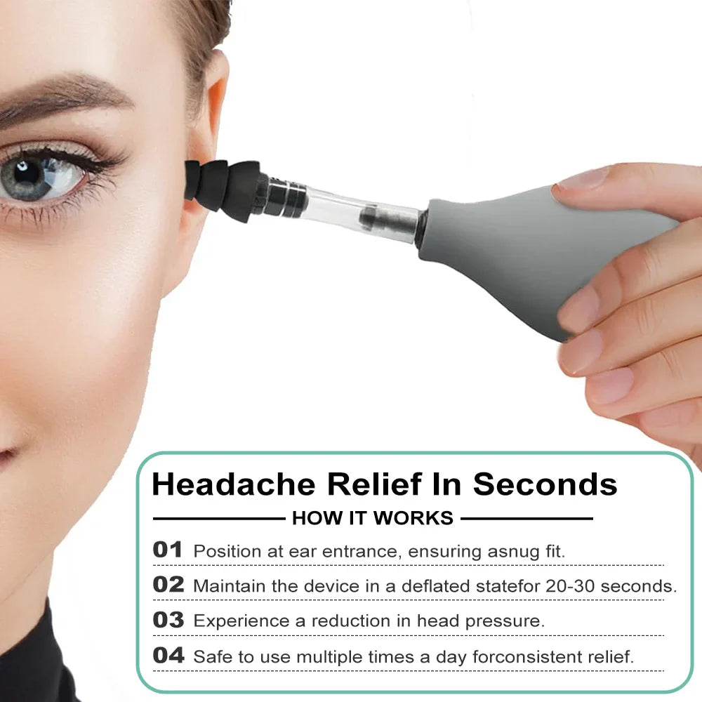EarEase™ Portable Ear Pressure Relief Tool – 3 Interchangeable Tips