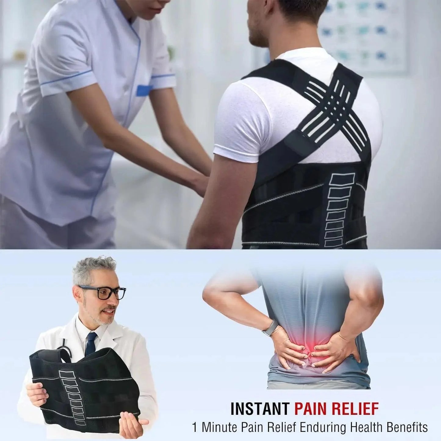 AlignPro™ Premium Posture Corrector – Back Support Brace for Pain Relief & Spinal Alignment