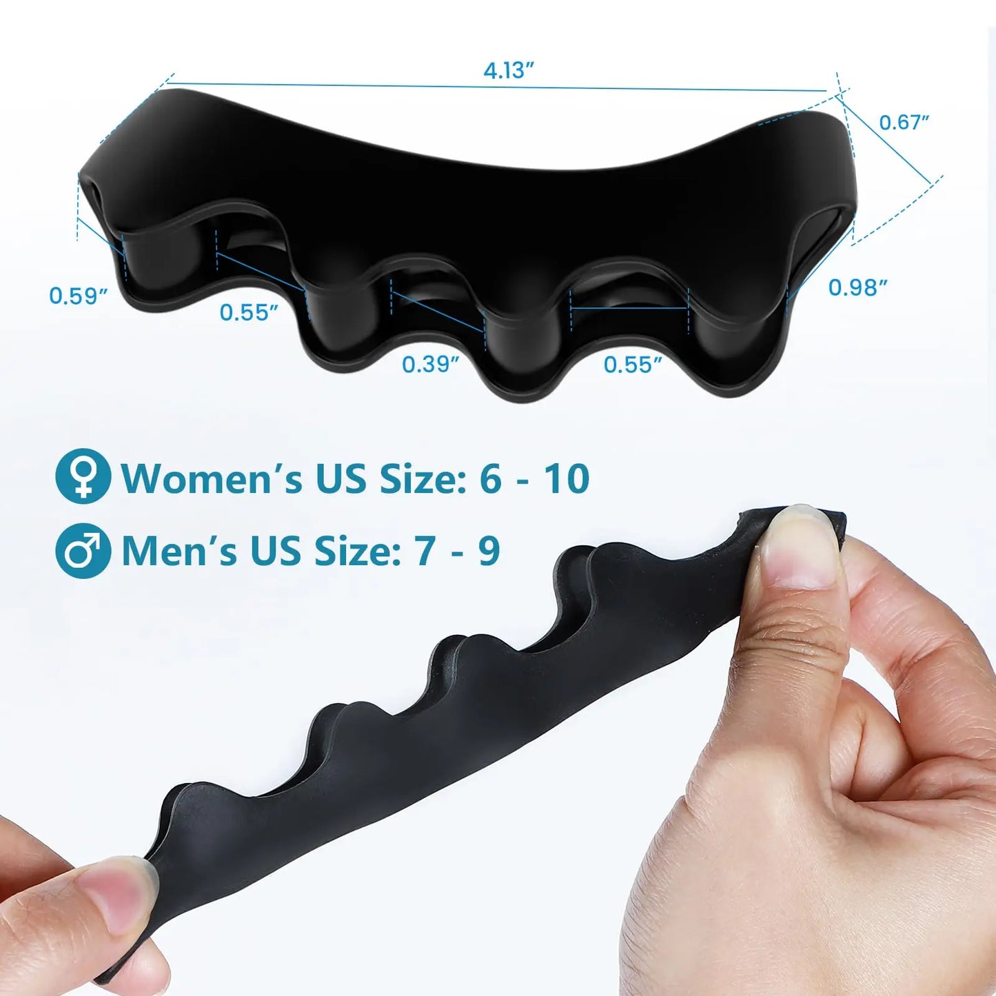 BunionEase™ Soft Gel Toe Separators – Bunion Relief & Foot Alignment