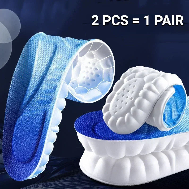 SoleEase™ 4D Massage Shoe Insoles – Latex Cushioning & Foot Pain Relief