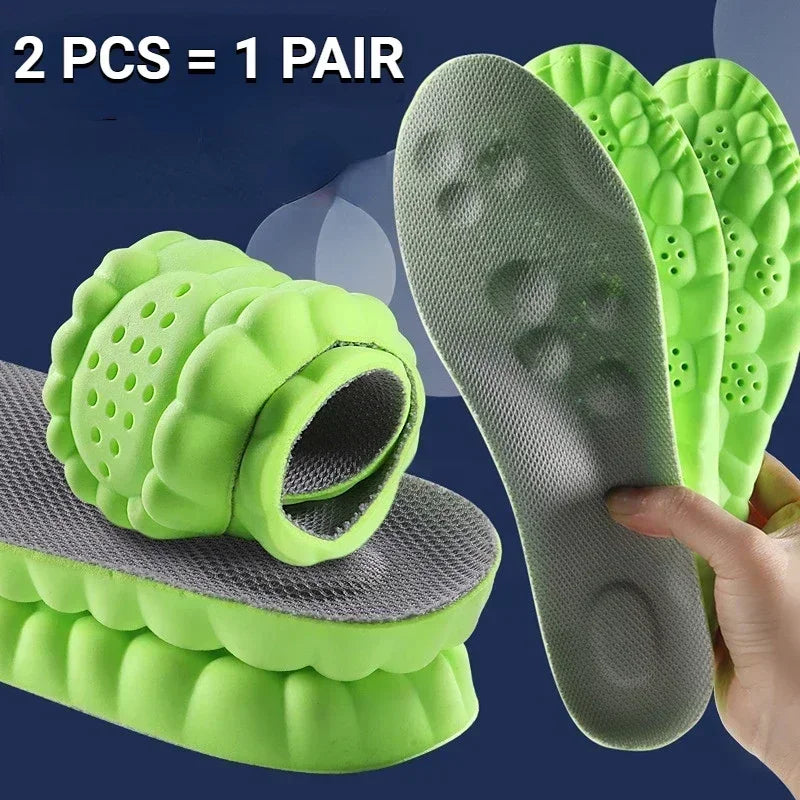 SoleEase™ 4D Massage Shoe Insoles – Latex Cushioning & Foot Pain Relief