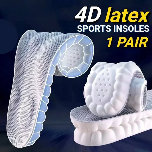 SoleEase™ 4D Massage Shoe Insoles – Latex Cushioning & Foot Pain Relief