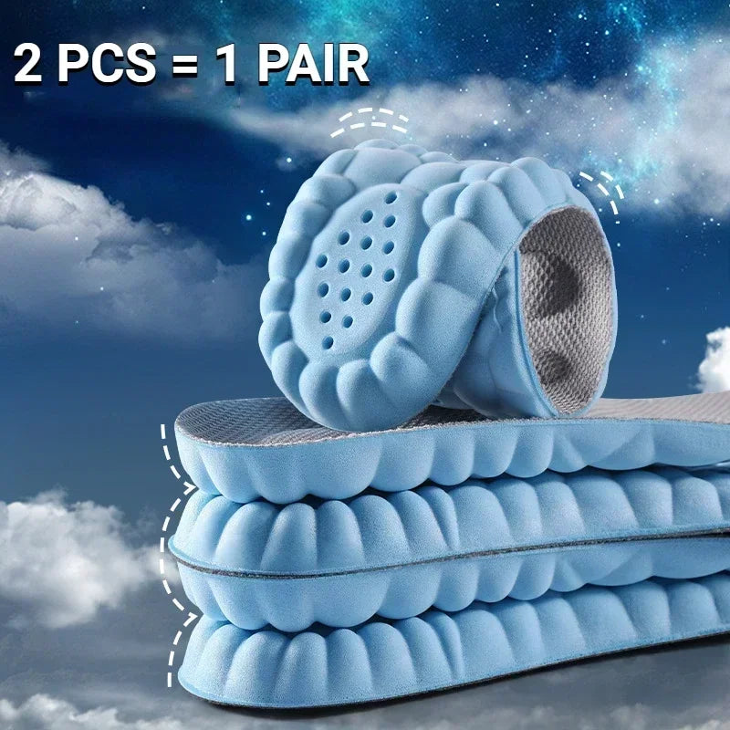 SoleEase™ 4D Massage Shoe Insoles – Latex Cushioning & Foot Pain Relief