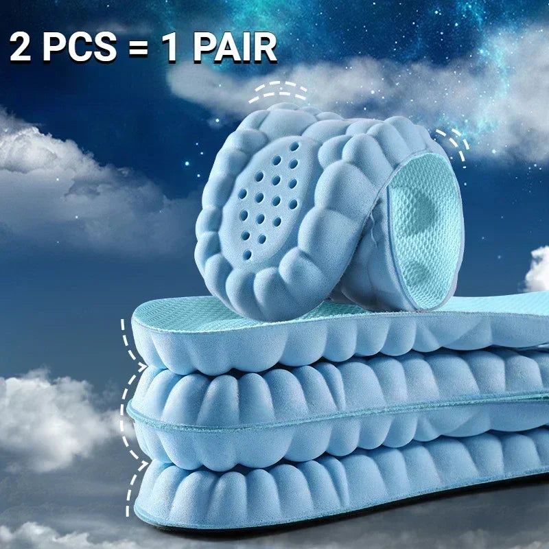 SoleEase™ 4D Massage Shoe Insoles – Latex Cushioning & Foot Pain Relief
