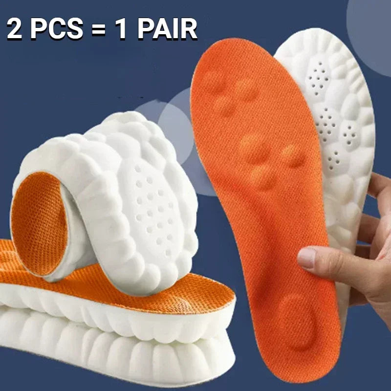 SoleEase™ 4D Massage Shoe Insoles – Latex Cushioning & Foot Pain Relief