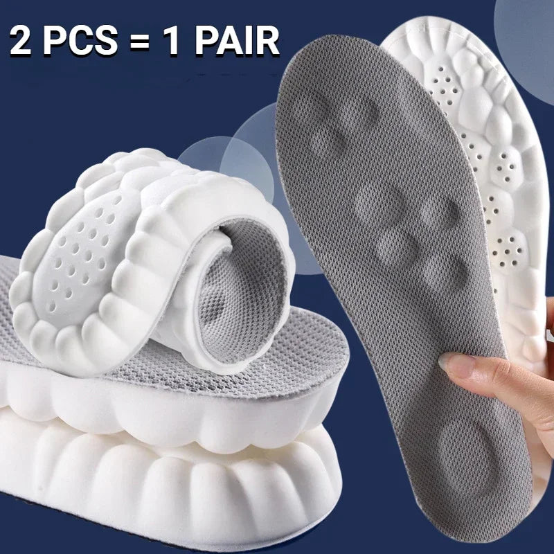 SoleEase™ 4D Massage Shoe Insoles – Latex Cushioning & Foot Pain Relief
