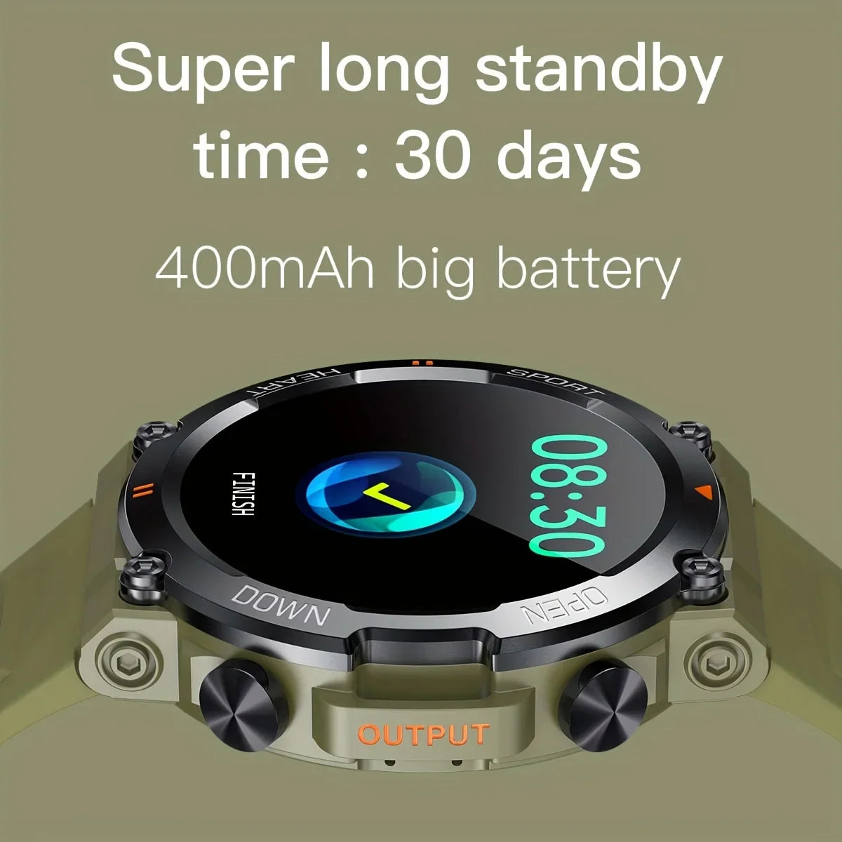 RogueX™ Outdoor Smartwatch for Men – Skull Design & Multi-Sport Tracking