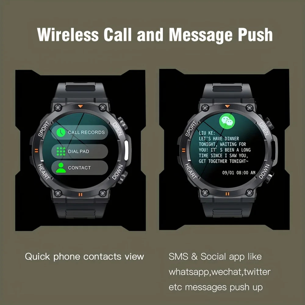 RogueX™ Outdoor Smartwatch for Men – Skull Design & Multi-Sport Tracking