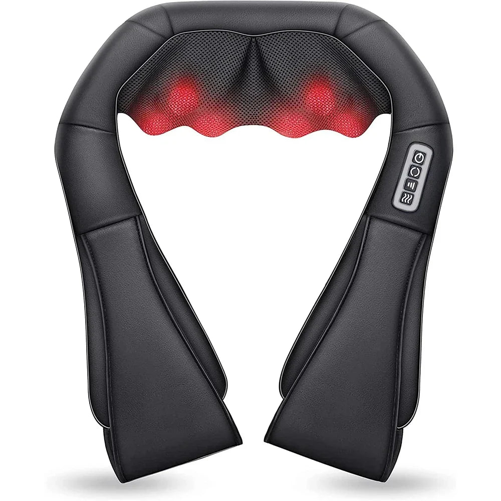MassagePro™ Shiatsu Neck & Shoulder Massager – Heated Pain Relief