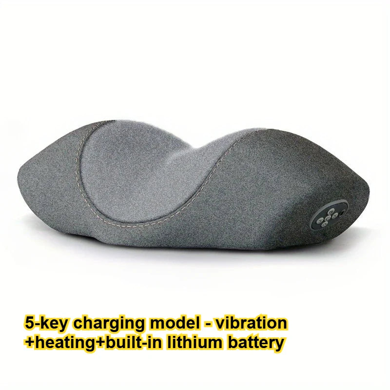 Vibrating Heated Neck Massage Pillow with 5 Levels Vibration