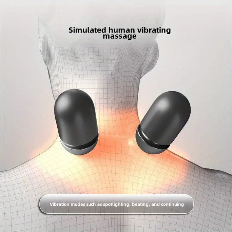 Vibrating Heated Neck Massage Pillow with 5 Levels Vibration