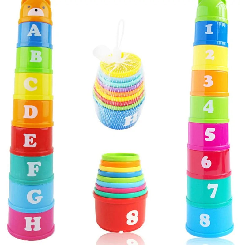 Figures Letters Stack Cup Tower