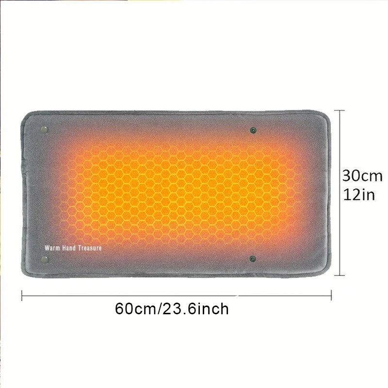 HeatEase™ Graphene Quick-Heating Pad – Adjustable Temp & Timer, USB-Powered
