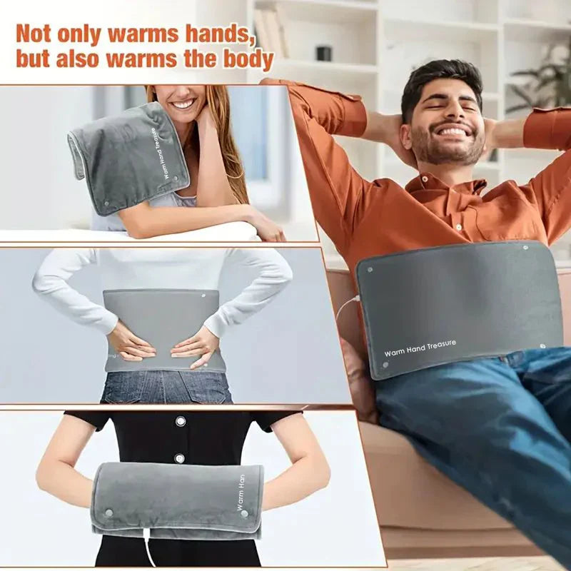 HeatEase™ Graphene Quick-Heating Pad – Adjustable Temp & Timer, USB-Powered