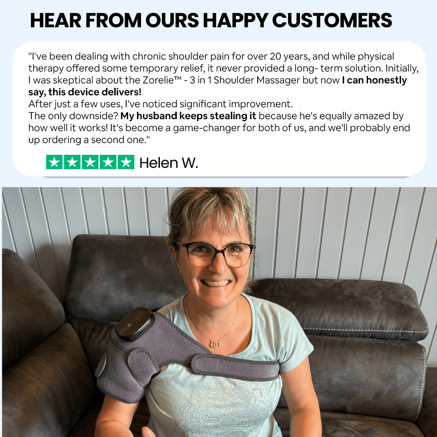 FlexiRelief™ 3-in-1 Shoulder Massager – Heat, Vibration & Kneading Therapy for Pain Relief