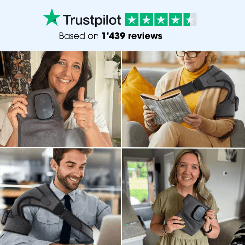FlexiRelief™ 3-in-1 Shoulder Massager – Heat, Vibration & Kneading Therapy for Pain Relief